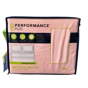 NEW Performance Plus Arctic Aire Full Sheet Set Activewear Fabric Light Pink